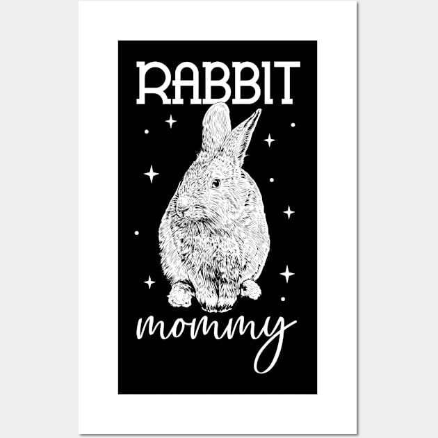 Rabbit lover - Rabbit Mommy Wall Art by Modern Medieval Design